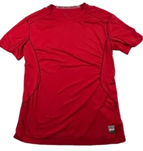 Nike Shirt Mens Size M Pro Combat Dri Fit Fitted Red Short Sleeve 085275 - Picture 1 of 9
