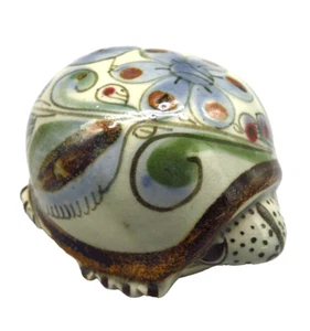 Vintage Ken Edwards Schildkröte Tonala mexikanische Keramik Figur Vogel Blume signiert - Bild 1 von 18