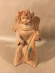 Vintage Guatemala Pottery Folk Art Angel Playing Guitar 5" - Picture 1 of 12