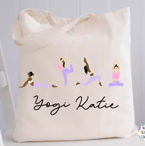 Yoga bag Personalised Yoga Gift - Gym bag - Gym Holdall - Pilates Bag yoga matte - Picture 1 of 2
