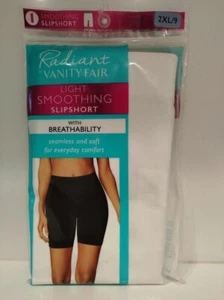 Radiant By Vanity Fair Womens SlipShort Sz 2XL / 9 Seamless White NEW - Picture 1 of 8