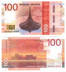 2016 Norway 100 Kroner P54 Banknote UNC - Picture 1 of 1