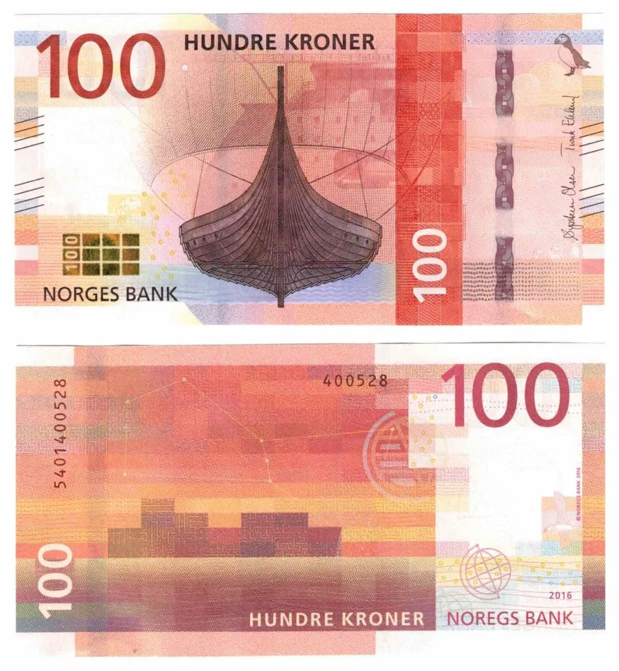 2016 Norway 100 Kroner P54 Banknote UNC - Image 1 of 1