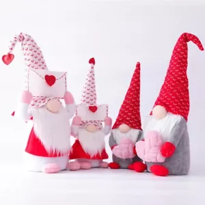 Plush Gnome Doll LOVE Heart Cute Faceless Doll Toy Festive Holiday Ornament Deco - Picture 1 of 18