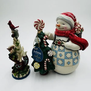 Jim Shore SNOWMAN Sweet Christmas 6009509 + Wonderland Stacked Animals 600660 - Picture 1 of 15