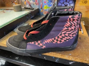 Vans Sk8-Hi Reedición Warp Negro Pimentón Talla EE. UU. 6,5 Hombres (8 MUJERES) Nuevo VN0A4U3D23Z - Imagen 1 de 7