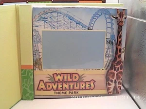 Wild Adventures Theme Park 8 x 8 Premade Scrapbook 20 Pages with Box - Picture 1 of 15