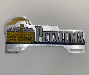 TOPPER TARGA/AUTOMOBILIA PETALUMA CALIFORNIA ORIGINALE VINTAGE - Foto 1 di 4
