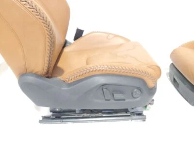 Audi TT 2008 2009 2010 OEM raro par de asientos de béisbol marrón con puntada Foto 1 de 4