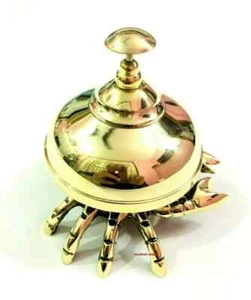 Brass Antique Crab Bell Hotel/Office Reception Calling Bell Table decor item - Picture 1 of 3