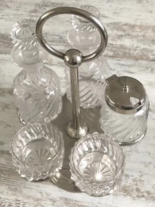 Menagerie in Bleikristalloptik mit Ständer aus Metall ca.  15 cm und 24cm hoch - Bild 1 von 7