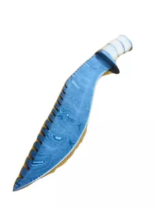 CUSTOM HAND MADE DAMASCUS STEEL FIX BLADE CUKARI KNIFE (14.50” OVERALL). - Bild 1 von 10