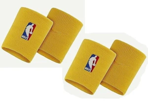 $30 2-Pairs Nike NBA Elite Basketball Wristbands Dri-Fit, Gold - Picture 1 of 3
