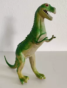 Imperial VTG 1985 Hong Kong Green Yellow T-Rex Tyrannosaurus Dinosaur Figure Toy - Picture 1 of 5