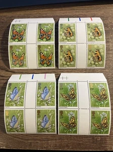 GB QEII 1981 Butterflies Gutter Blocks Of 4 SG1151 - SG1154 MNH - Picture 1 of 1