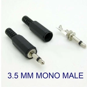 3.5mm Audio MONO Male Plug Jack Adaptor Connectors Solde repair oly - Picture 1 of 3