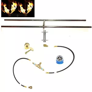 H20K++: DIY PRE-PLUMBED GAS FIRE PIT KIT & 20" LIFETIME WARRANTED 316 BURNER - Picture 1 of 5