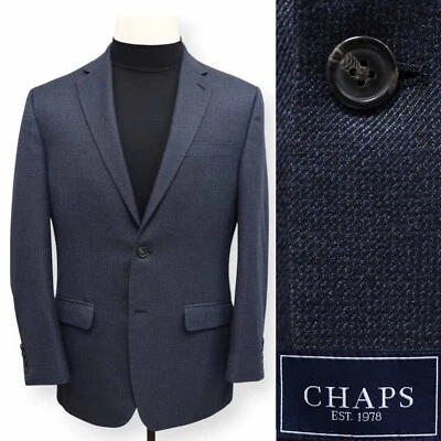 CHAPS mens blue patterned two button sport coat suit jacket blazer 40 R - Image 1 of 4
