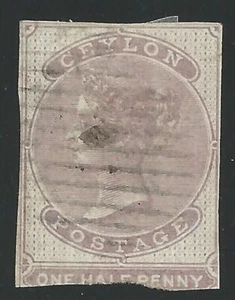 1857 CEYLON - SG n. 16 1/2d reddish lilac USED - Picture 1 of 1