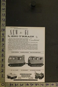 1960 SPORT SNOWMOBILE SNOW TRAIN CONSOLIDATED DOVER FARM HUNT ARTIC AD SX43 - Picture 1 of 1