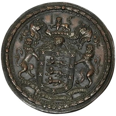 Royal Hereford City Coat Of Arms Reward For Faithfulness Unconquered Plaque - Image 1 of 4