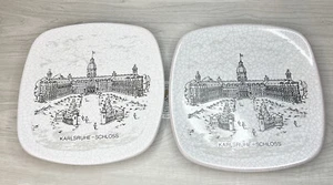 Vtg Germany Plates Karlsruhe-Schloss Staatliche Majolika Manufaktur Home Decor - Picture 1 of 15