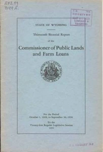 13th Biennial Report of the Commissioner of Public Land - Picture 1 of 1