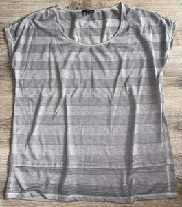Street One Damen T-Shirt Ärmellos Lochmuster Grau Gr.42  - Bild 1 von 5