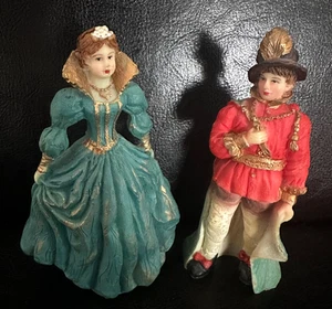 Vintage Puppenhaus Königin & König 4 1/2" Figurenset - Bild 1 von 5
