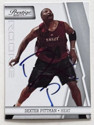 DEXTER PITTMAN SIGNED IP 2010-11 PRESTIGE #182 MIAMI HEAT AUTO - Image 1 of 2
