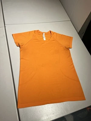 Camisa Lululemon Top Para Mujer 12 Naranja Fitness Correr Ventilación Rápida Gimnasio Yoga Foto 1 de 4