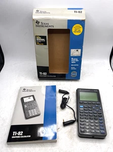 Texas Instruments TI-82 Graphing Calculator, Tested w/ Cable, Instructions &Box! - Picture 1 of 7