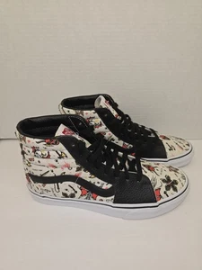 Vans x Stranger Things Custom Hellfire Club SK8-Hi Shoes Men 7 Women 8.5 NEW - Picture 1 of 7