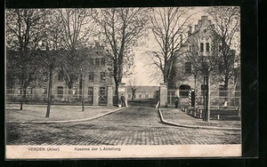 Ansichtskarte Verden /Aller, Kaserne der I: Abteilung 1914  - Picture 1 of 2