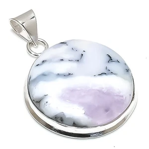 Dendrite Opal Gemstone Handmade 925 Sterling Silver Jewelry Pendant 1.77" W332 - Picture 1 of 2
