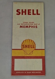 Mappa stradale Shell 1960 Memphis Tennessee + mappa stazione aerea navale - Foto 1 di 6