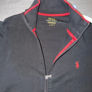 Polo Ralph Lauren Performance Trainingsjacke Full Zip Herren Gr. L schwarz rot Logo - Bild 1 von 6