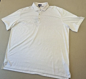 Stitch Golf Polo Shirt Men's XXL Striped Blue White Short Sleeve - Picture 1 of 8