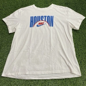 Nike Swoosh Houston Texas Herren Weiß 2XL Kurzarm T-Shirt Sportlich Komfort - Bild 1 von 9