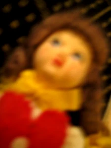 vintage Italian Lenci ? era Girl Doll braids side eyes silk bloomers felt dress - Picture 1 of 4