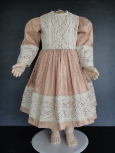 Seidenkleid für alte Puppe, Vintage 55 cm ZWILLING - Antique doll dress - Bild 1 von 5