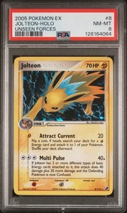 Jolteon 8/115 EX UNSEEN FORCES HOLO E Reader Vintage TCG Pokemon Card PSA 8 - Picture 1 of 3