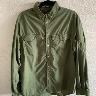 REI Men’s Medium Green Long Sleeve Shirt  UPF 40+ - Image 1 of 3