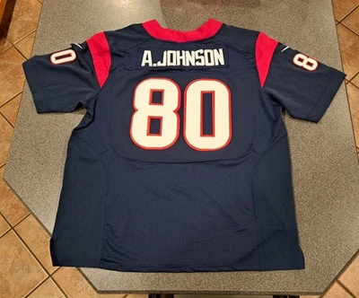 Camiseta deportiva Nike On Field Elite cosida para hombre talla 52 (XL) Andre Johnson Texans rara Foto 1 de 4