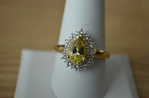 1.65ct Premium Heliodor / Multigem Ring 18k Yellow Gold over Fine Silver Size 10 - Picture 1 of 13