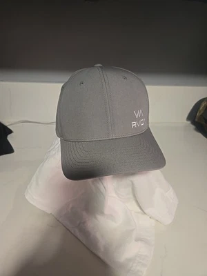 RVCA 男式女式卡车司机帽灰色灰色按扣帽可调节全新免运费 — 第 1/4 张图片