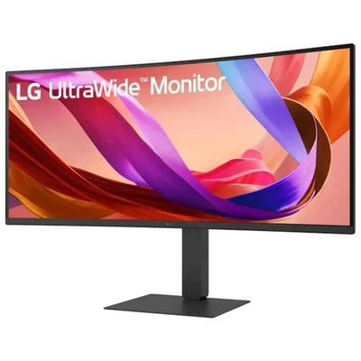 LG 34" WQHD 120Hz Curved Ultrawide Monitor 34U62TB-B NEW - Image 1 of 4