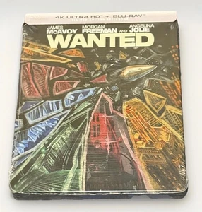 Wanted (2008) Steelbook 4K UHD + Blu-ray Angelina Jolie NEW - SHIPS IN A BOX - Picture 1 of 2