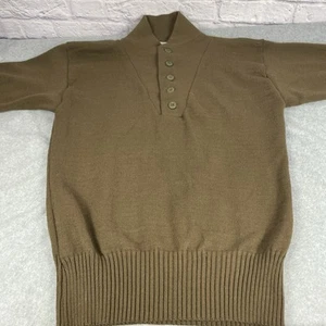 DSCP Military Garrison Collection Mens XL Extra Large OD Sweater Button Vintage - Picture 1 of 6