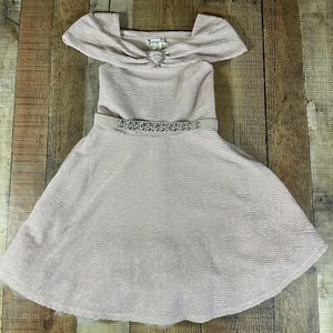 Formal Dreas talla 10 de Knit Works Bling rosa rubor cremallera lateral - Imagen 1 de 12